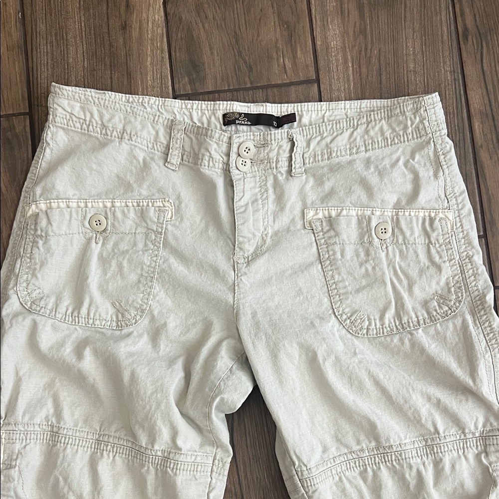 Prana Light Tan Cargo Capris - Picture 4 of 9